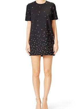 Elizabeth & James Black Karen Grommet Shift Dress